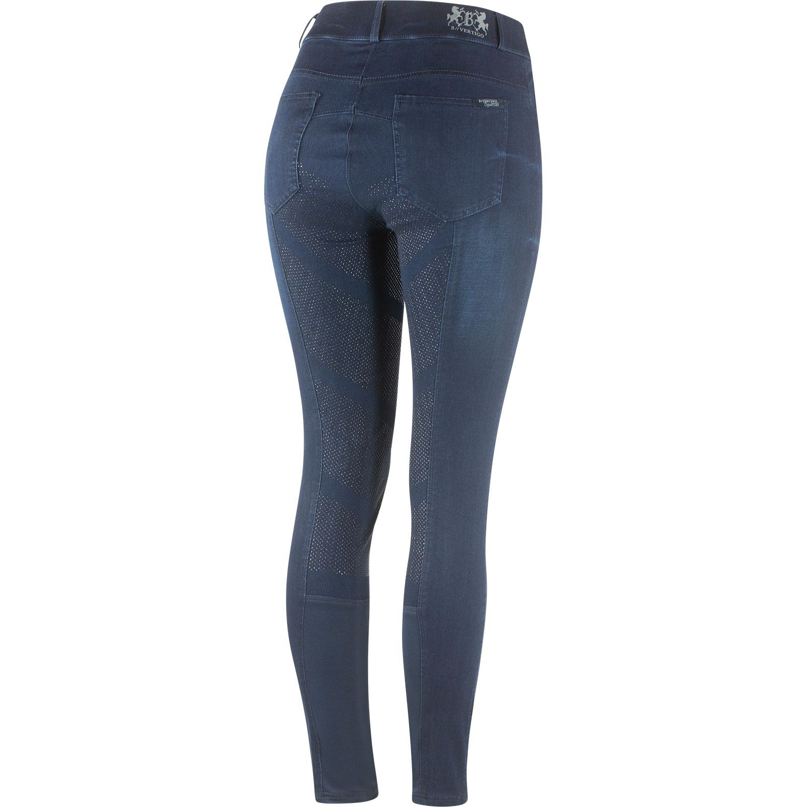 B Vertigo Elle Damen Reithose mit Vollbesatz  in Jeansoptik mit Silikon Grip