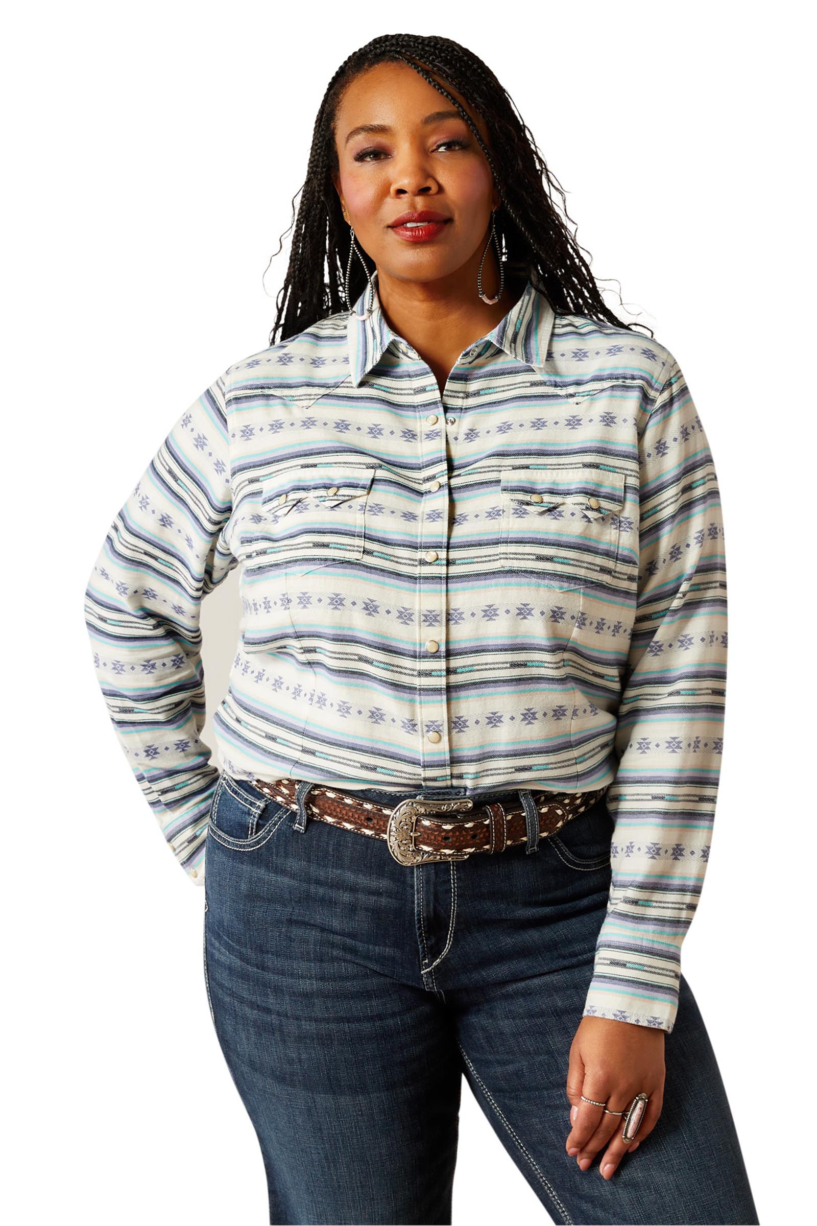 Ariat Seaside Serape Damen Shirt mit Druckknöpfen