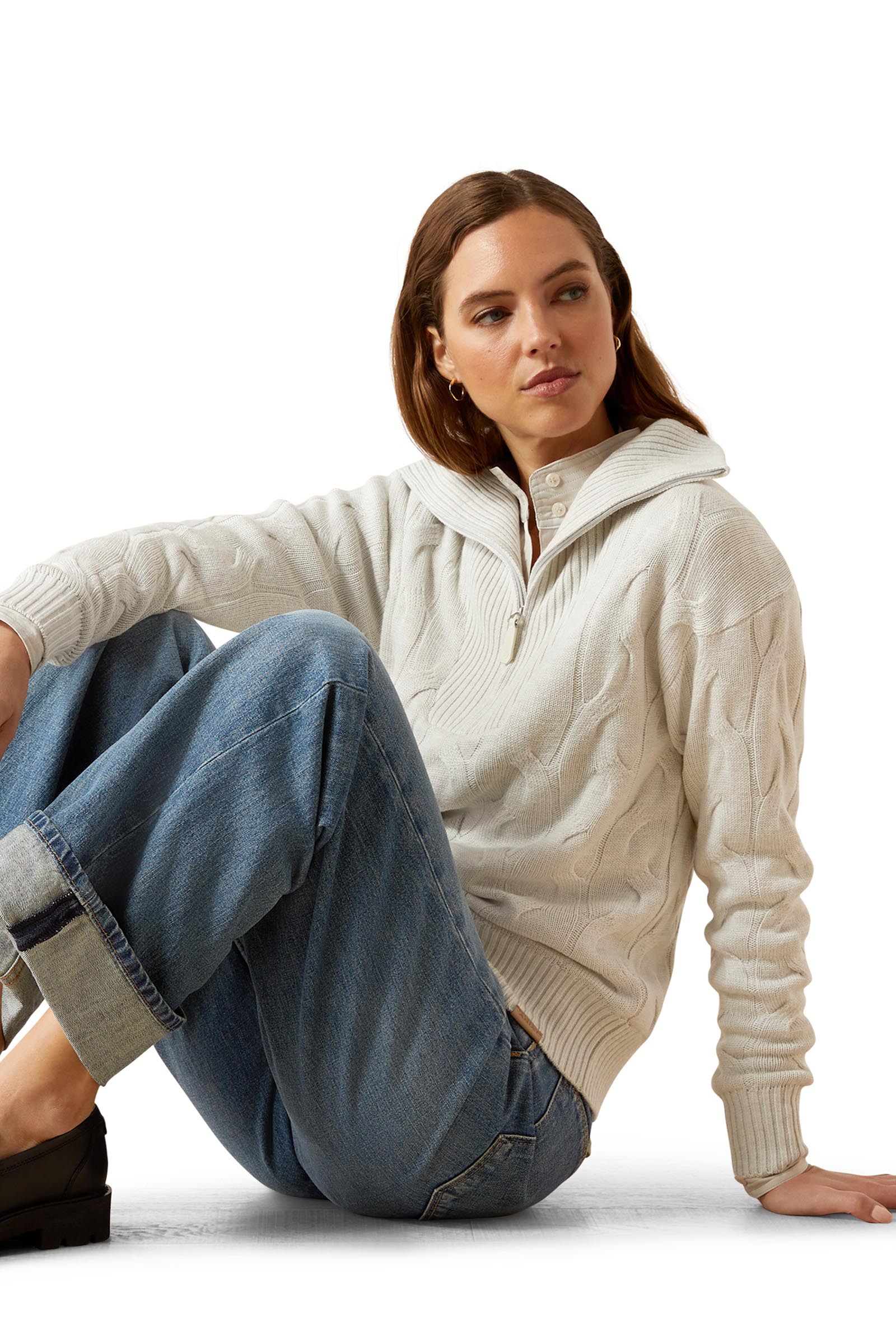 Ariat Alamere Damenpullover mit halbem Reißverschluss