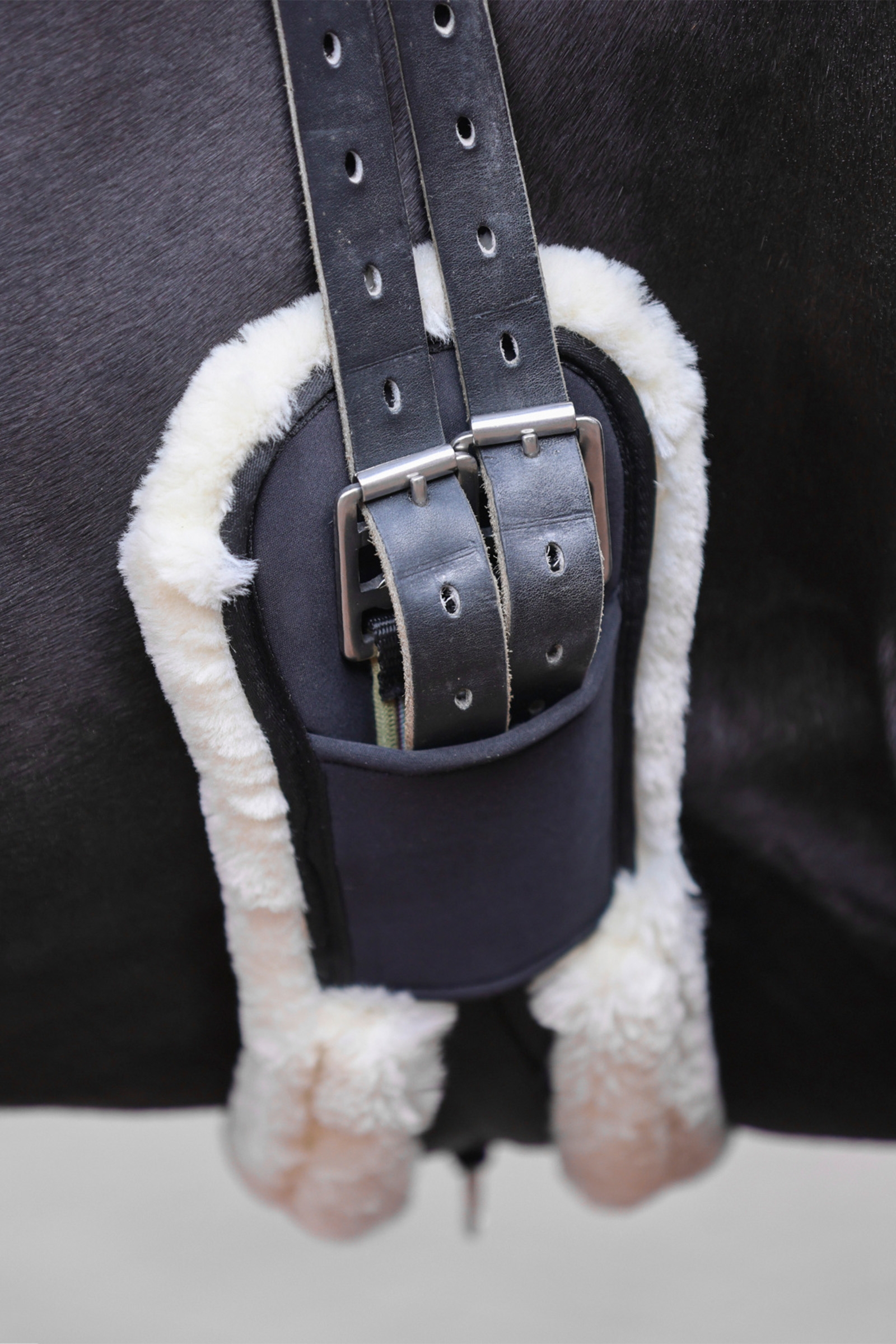 Covalliero Kurzgurt mit Kunstfell